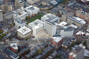 Aerial view of the School and Longwood Medical Area