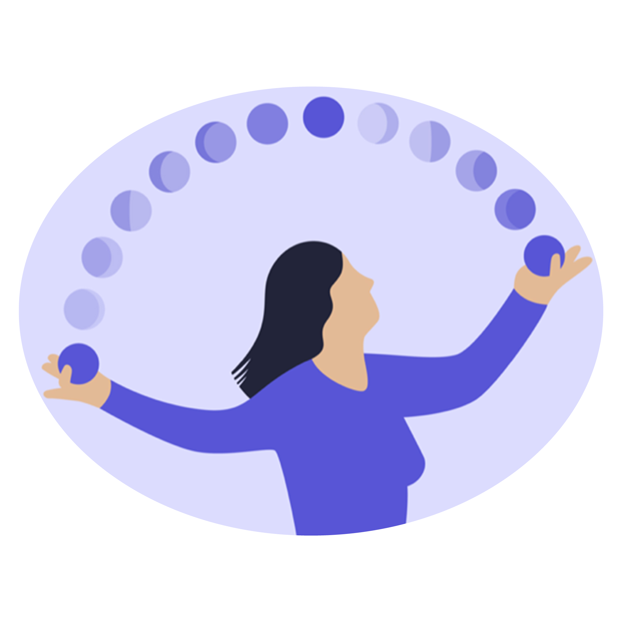 Apple Women's Health Study, Luna Logo with moon cycle