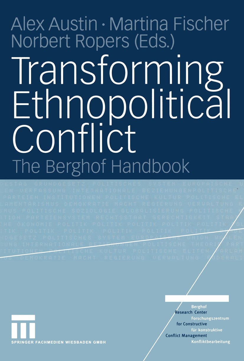 Cover of book: transforming ethnopolitical conflict