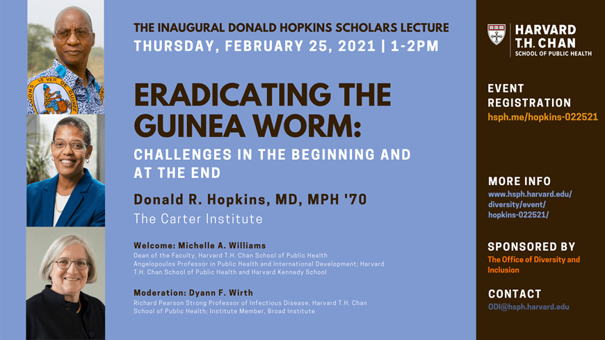 Inaugural Donald Hopkins Lecture Flyer