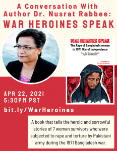 War Heroines Speak, A Conversation with Dr. Nusrat Rabbee