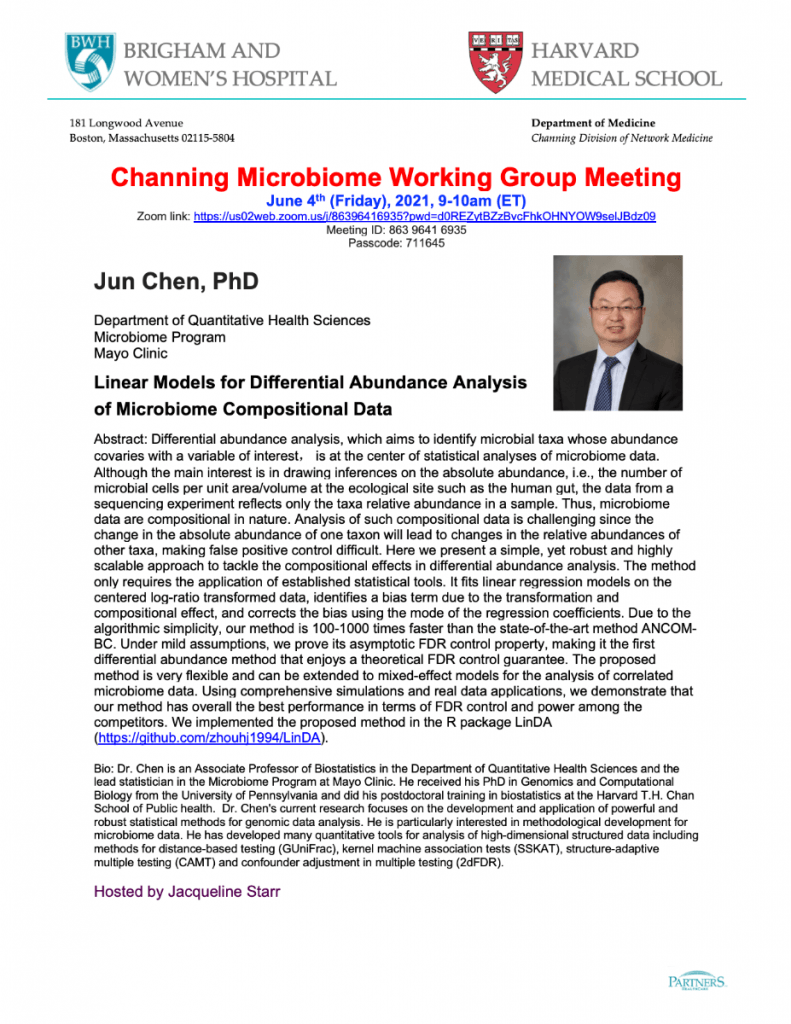 Channing Microbiome Working Group