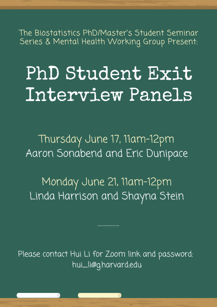 PhD Student Exit Interview Panels