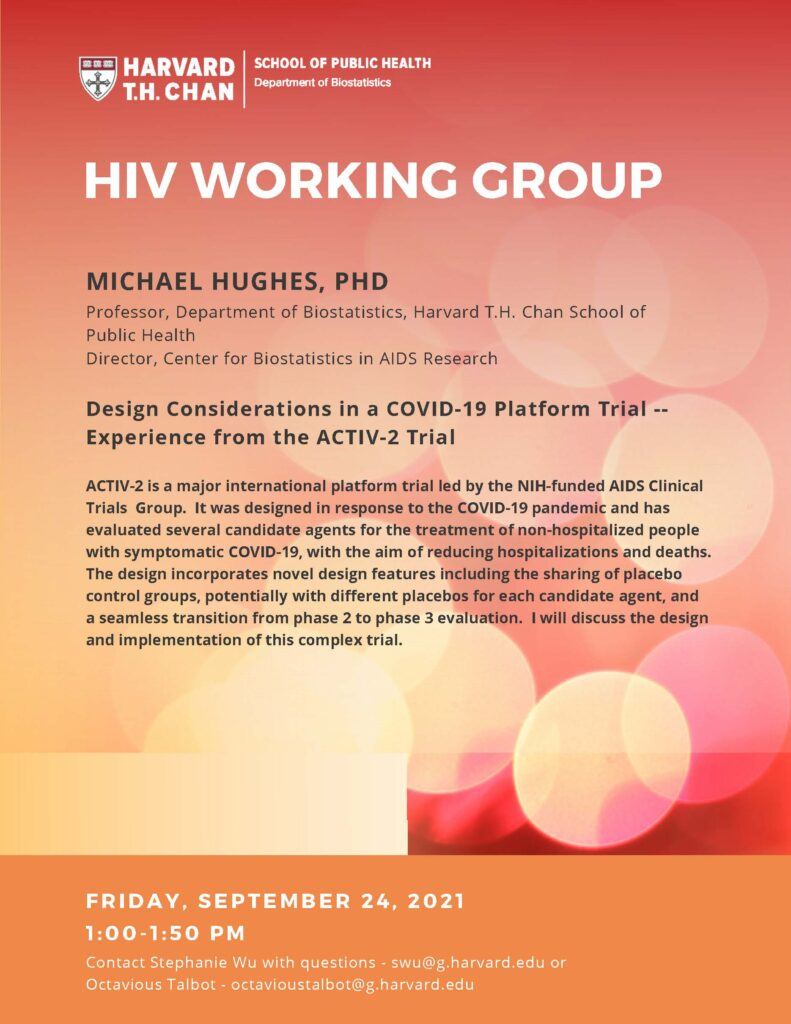 HIV Working Group Flyer for Sept 24