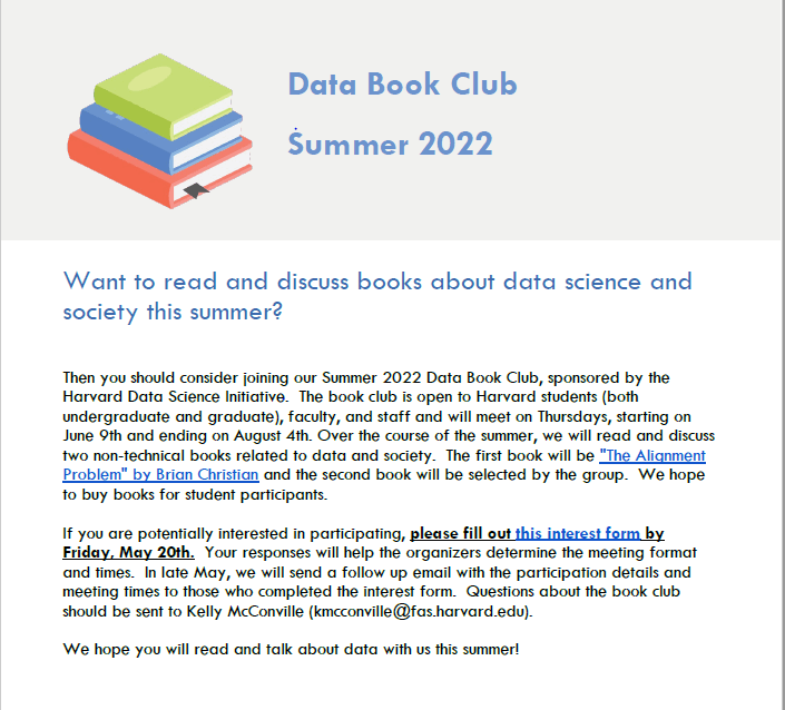 Data Book Club flyer