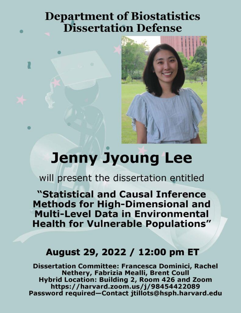 Dissertation Defense Flyer for Jenny Lee - 8-29-2022