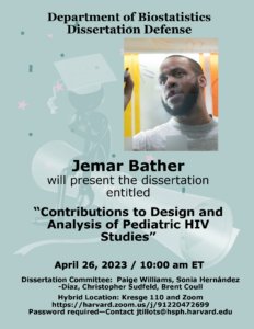 Jemar Bather Dissertation Defense flyer