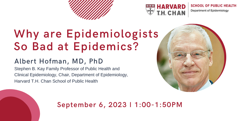 The De​partment of Epidemiology Seminar Series flyer