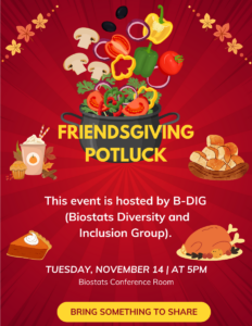 BDIG Thanksgiving Potluck flyer