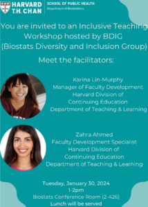 BDIG Inclusive Teaching Workshop