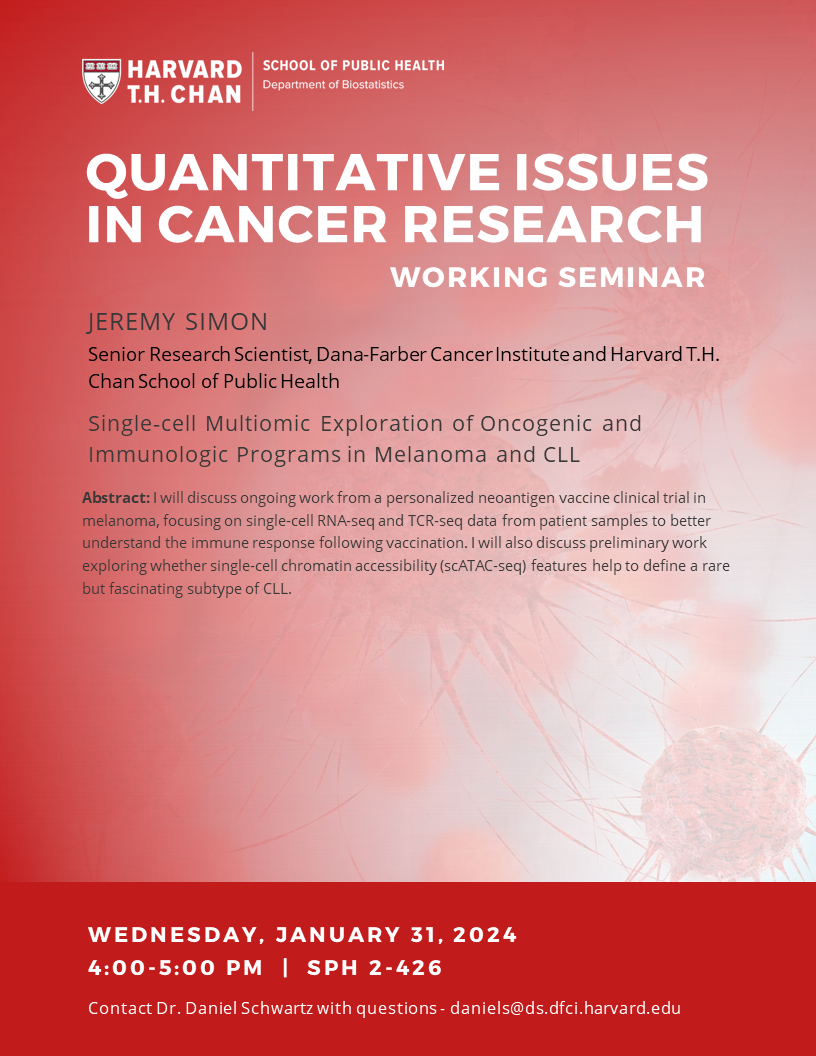 Quantitative Issues in Cancer Research Working Seminar
