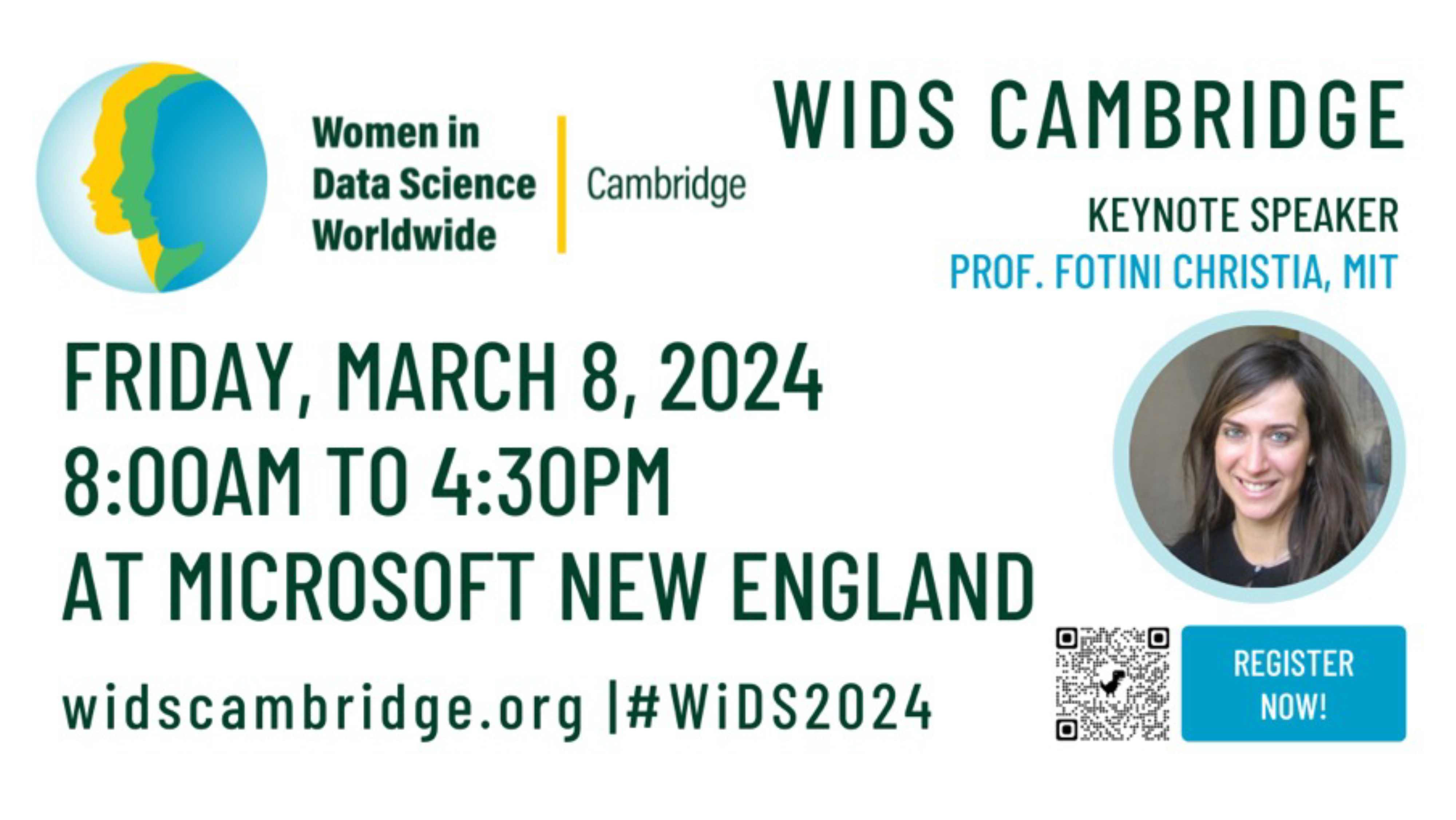 Women in Data Science (WiDS) Cambridge conference flyer
