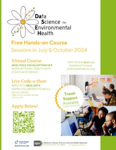 Online introductory R courses for environmental health data science skills 