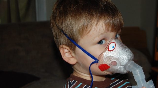 Child with nebulizer