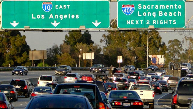 traffic jam on an American highway