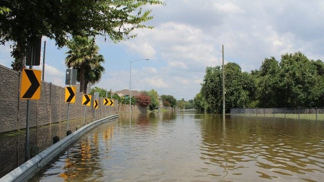 street flooding after Hurricane Harvey