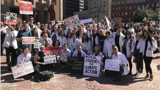 Medical students at climate march
