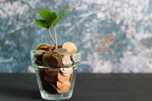 Growing a plant from a jar of money
