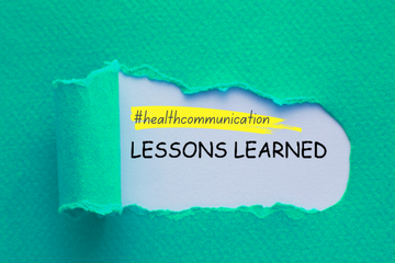 Logo for the Center for Health Communication's health communications lessons learned series
