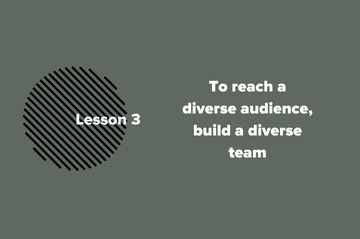 Lesson 3 from Gabriella Stern: To reach a diverse audience, build a diverse team