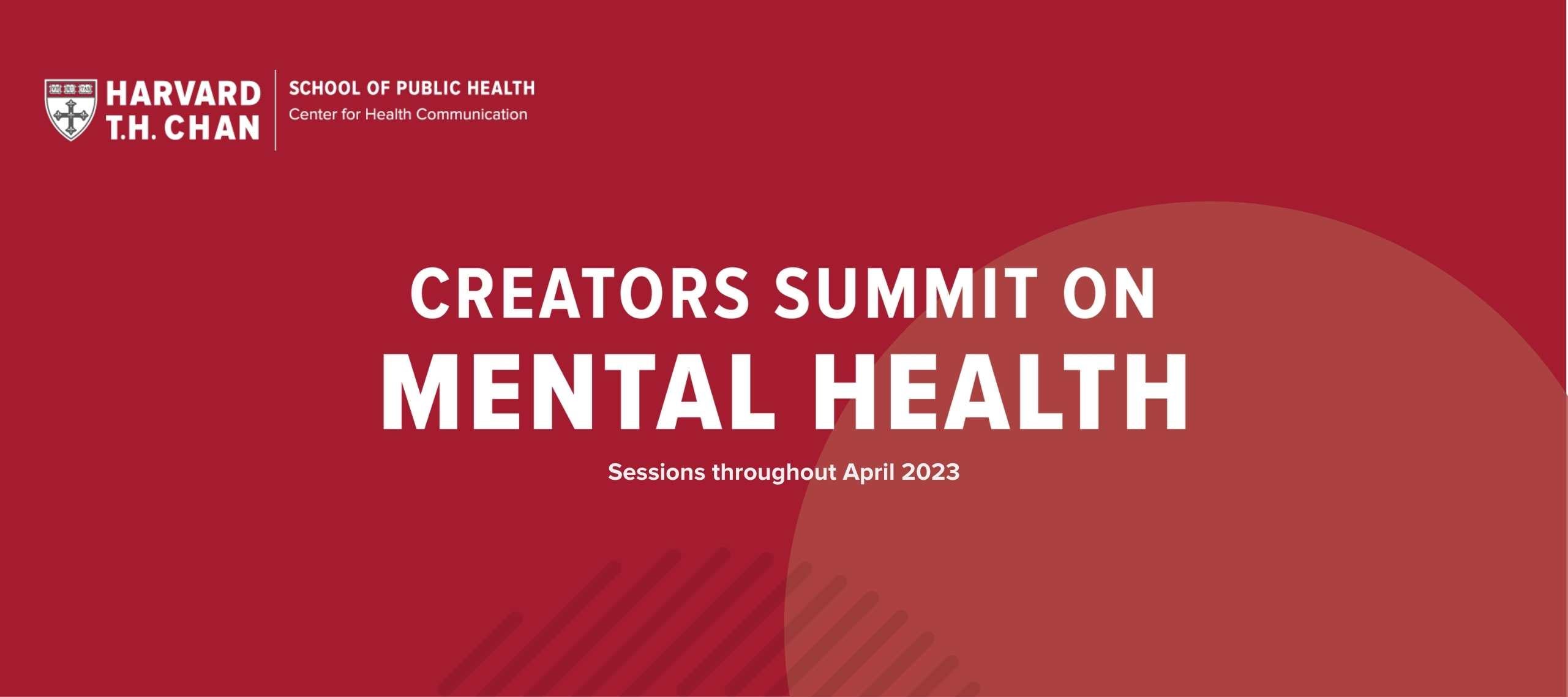 April creators summit on mental health logo