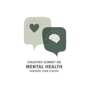 Logo for creators summit on mental health in green