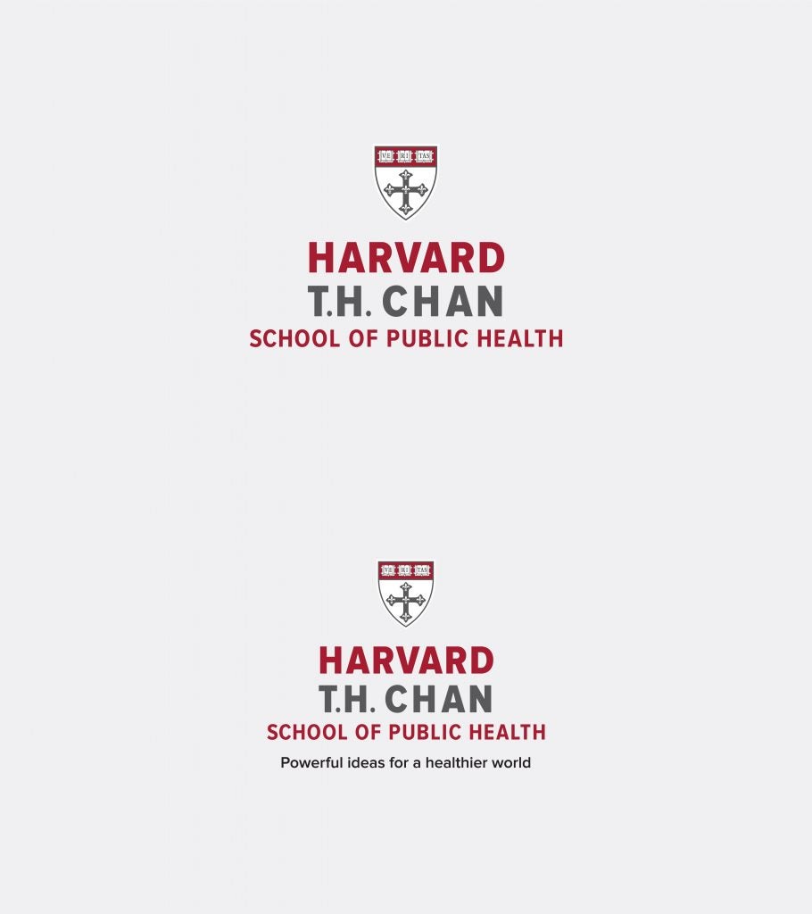 Harvard Chan School centered logo lockups
