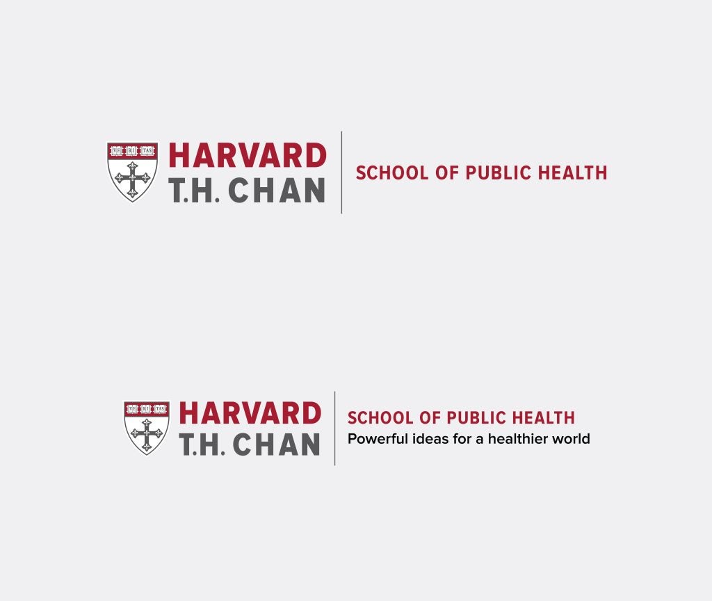 Harvard Chan School Horizontal Logo lockups