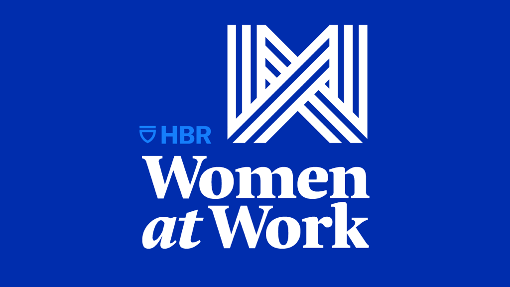 Logo of the Harvard Business Review Women at Work podcast