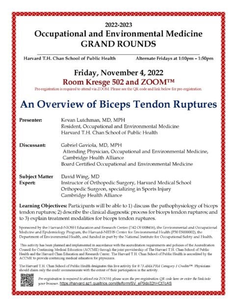 Poster for An Overview of Biceps Tendon Ruptures by Lutchman