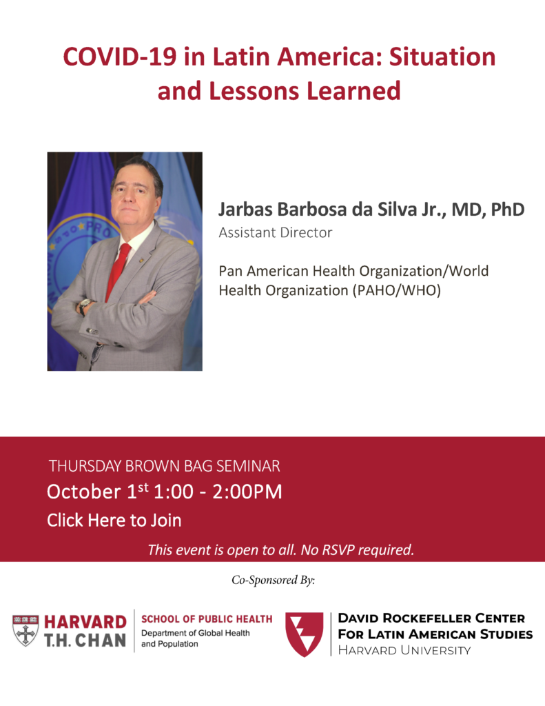Flyer for Dr. Barbosa's Seminar