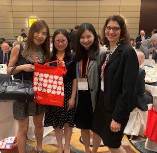 Dr. Laura Kubzansky with Esther Ma (Prestique, Hong Kong), Ying Chen (Human Flourishing Program at Harvard), and Ruijia Chen (Harvard Chan)