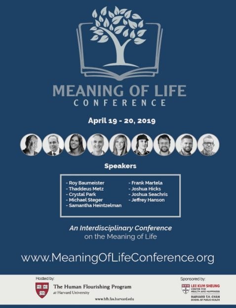 Meaning of Life Conference April 19-20, 2019 poster