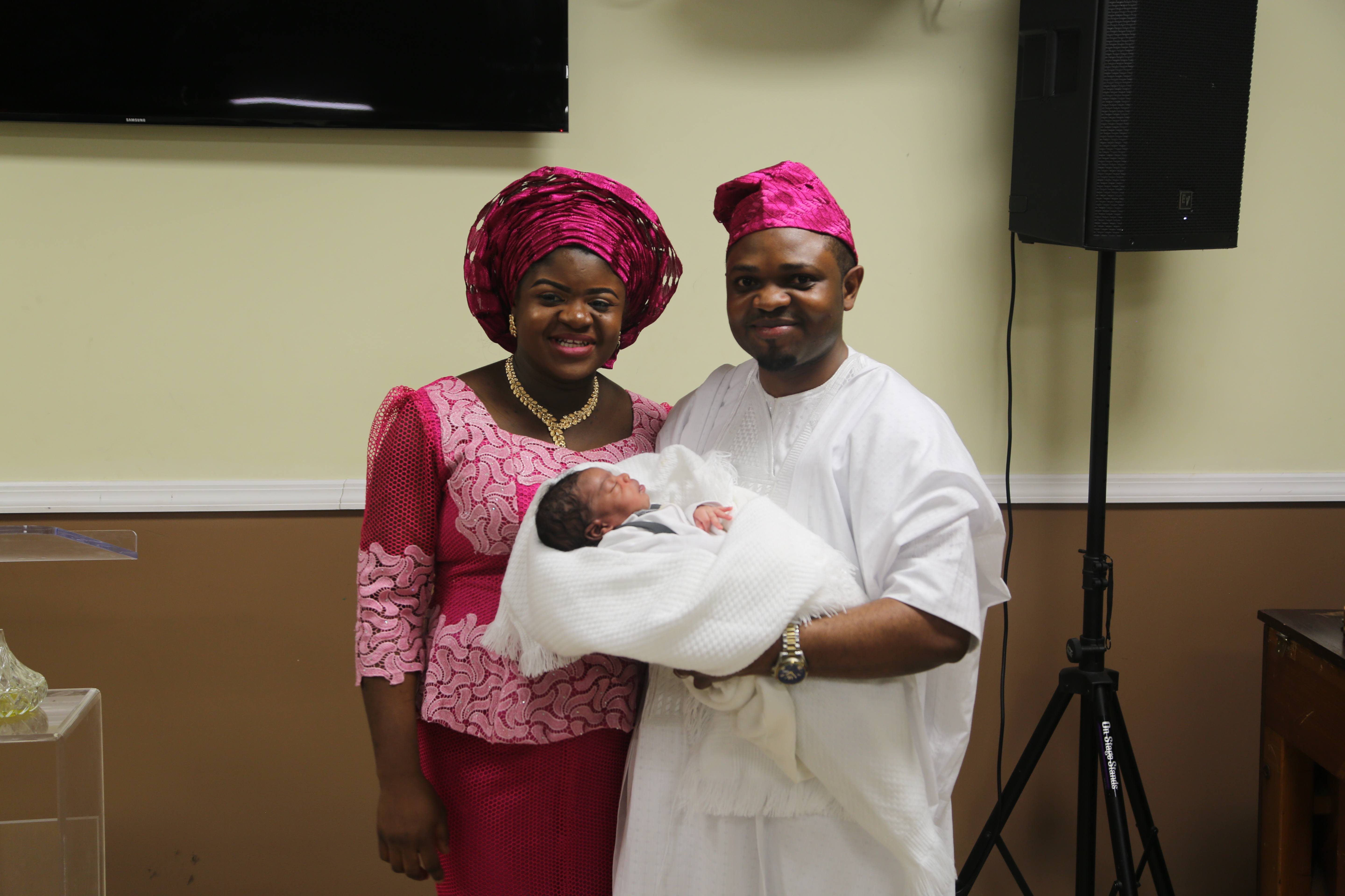 Adedolapo Ojo and family with newborn baby