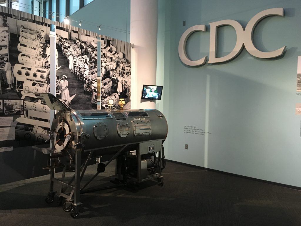 Photo of Iron Lung that was used to treat Polio