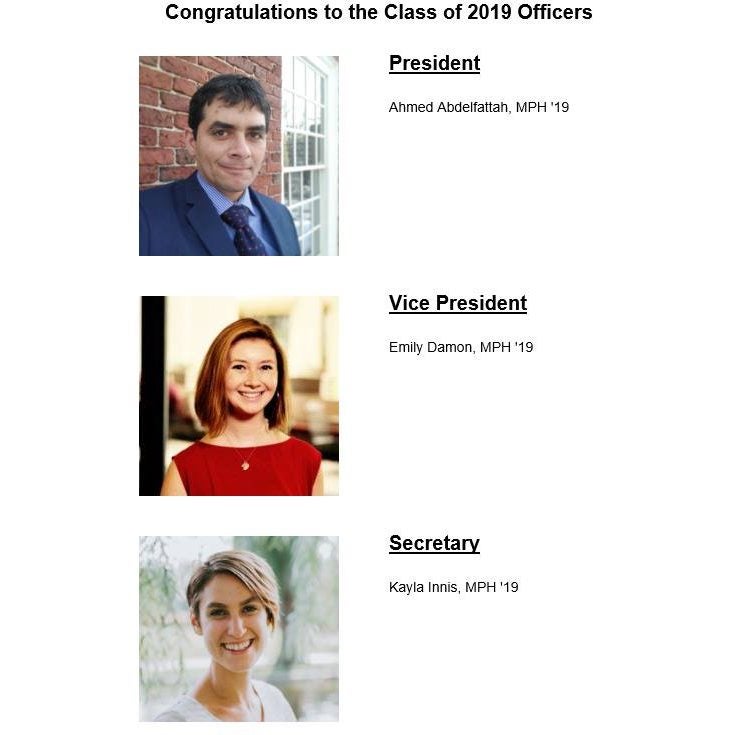 headshots of 2019 officers