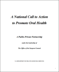A National Call to Action to Promote Oral Health