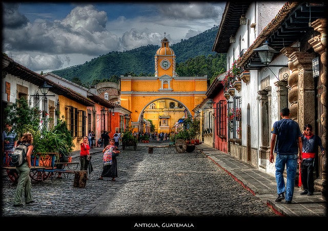 Cobblestone street in Antigua, Guatemala (photo credit Pedro Szekely)
