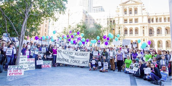 Caption: Doctors Against the Border Force Act protesting in Brisbane, 8 August 2015
