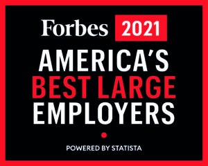 Forbes 2021 America's Best Large Employers Logo