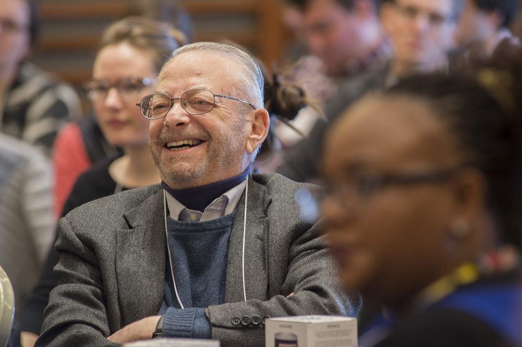 Prof. Berry Bloom smiling during a talk - IID Retreat 2018