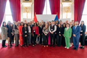 Media attaché from the Federal Ministry of Austria. The 25 ALPS delegates from 20 non-EU countries gathered together, including Patty (front row, fourth from the left in a red suit).