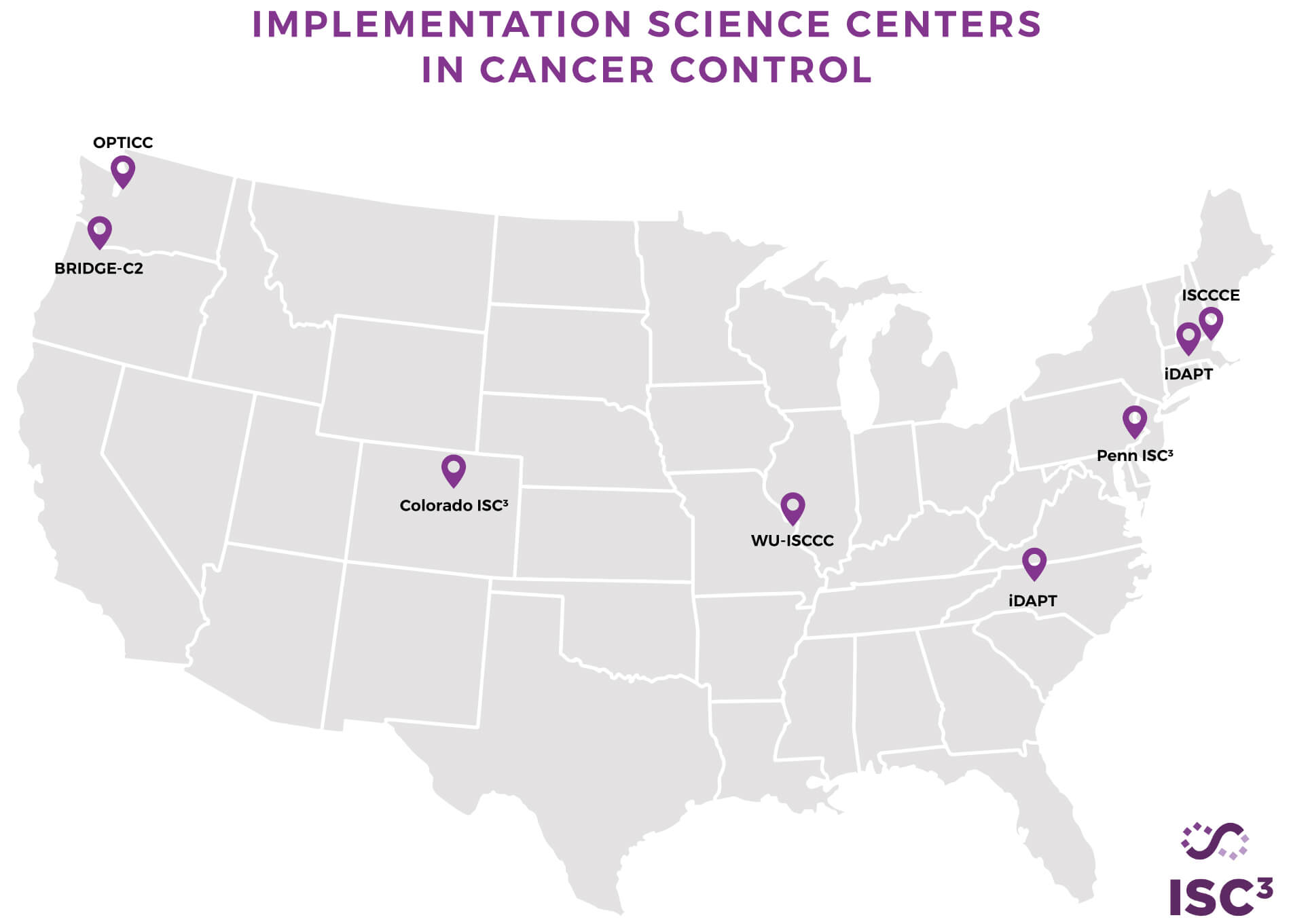 The Implementation Science Centers in Cancer Control (ISC3) Program Map