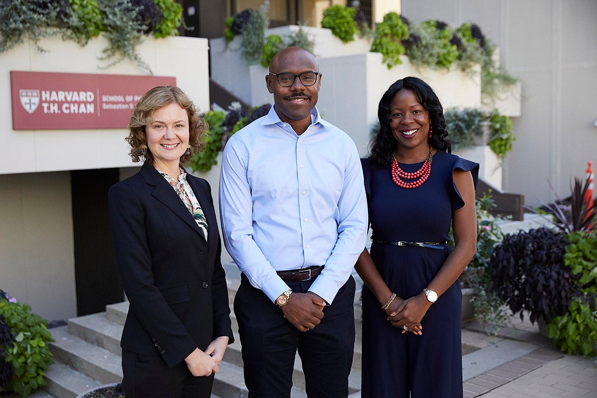 Left to right: Louise Ivers, Dustin T. Duncan, and J. Nwando Olayiwola