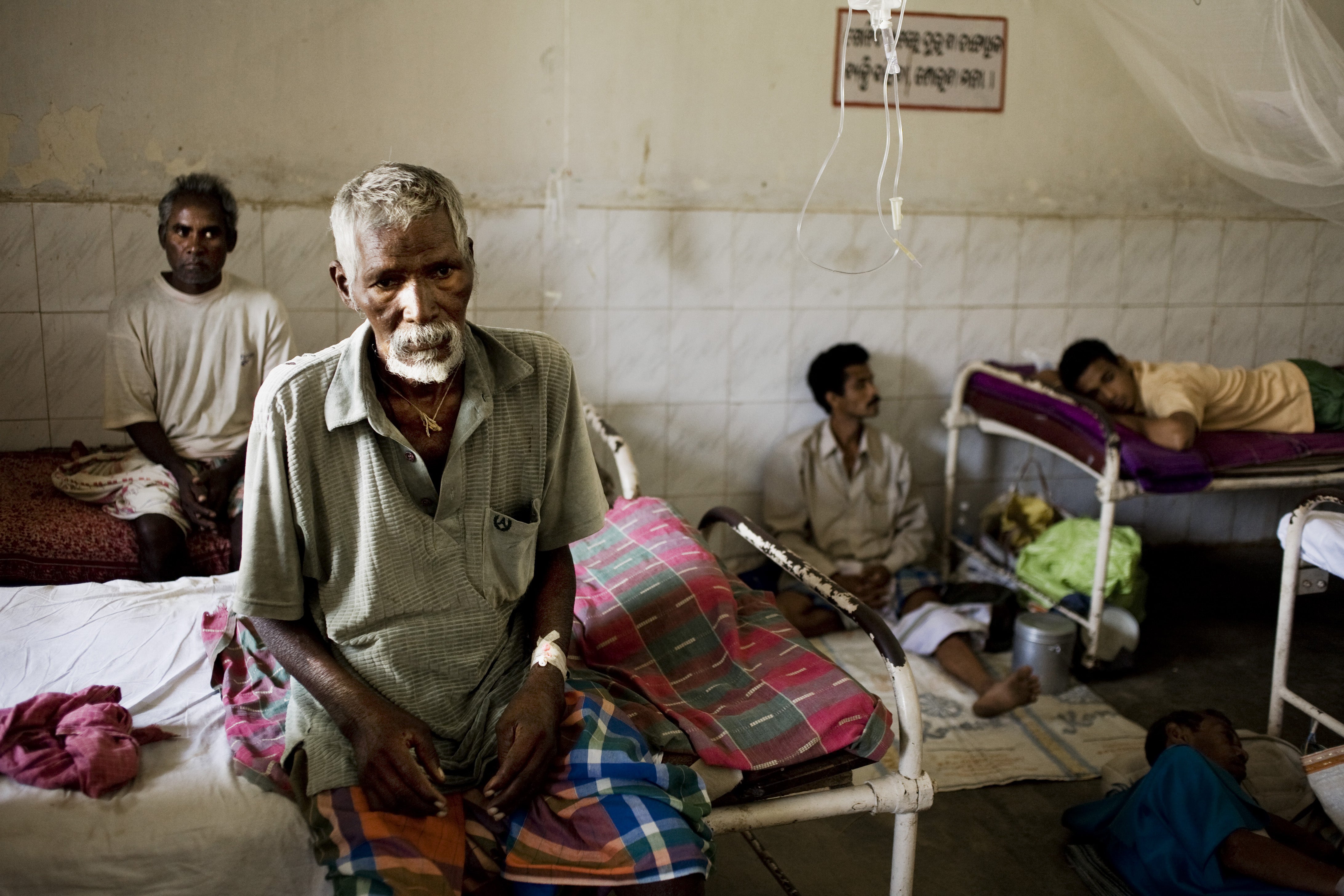 Malaria patients in a clinic in the eastern India state of Odisha.