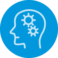 icon of brain with gears