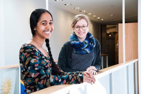 Richa Gawande and Ellie Caniglia who study Tuberculosis and HIV at HSPH