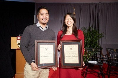 Student Recognition Award winners Jason Andrew Park and Pamela Chu-Tso Hung