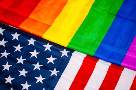LGBT and American flag