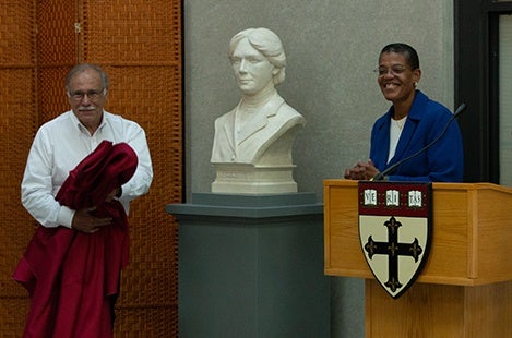 School commemorates Harvard’s first female faculty member, Alice Hamilton, with sculpture